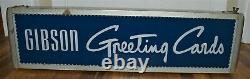 Vintage Ohio Advertising Display GIBSON GREETING CARDS Lighted Store SIGN