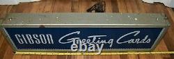 Vintage Ohio Advertising Display GIBSON GREETING CARDS Lighted Store SIGN