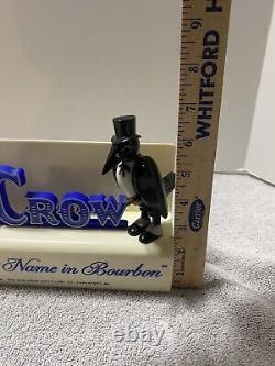 Vintage Old Crow Kentucky Bourbon Lighted Sign Store Display 1950s Rare