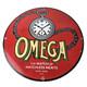 Vintage Omega Watches Porcelain Sign Swiss Made Store Display Gas Pump Sign