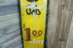 Vintage Original 1920's 1930's Hand Painted Gas Station Store Sign Display 72