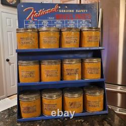 Vintage Original 1928 1947 National Wheel Parts Display Rack Sign W Cups Parts