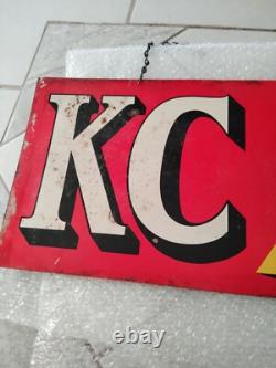 Vintage Original Double Sided KC BAKING POWDER Sign Store Display 27¾ by 11¾