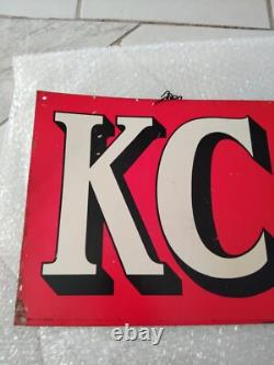 Vintage Original Double Sided KC BAKING POWDER Sign Store Display 27¾ by 11¾