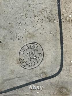 Vintage Original MOBILOIL FILPRUF Bottle Gargoyle Canvas Banner Oil Gas Sign