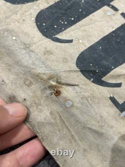 Vintage Original MOBILOIL FILPRUF Bottle Gargoyle Canvas Banner Oil Gas Sign Vintage Original MOBILOIL FILPRUF Bottle Gargoyle Canvas Banner Oil Gas Sign