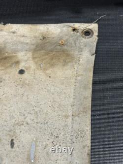 Vintage Original MOBILOIL FILPRUF Bottle Gargoyle Canvas Banner Oil Gas Sign