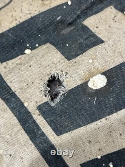 Vintage Original MOBILOIL FILPRUF Bottle Gargoyle Canvas Banner Oil Gas Sign