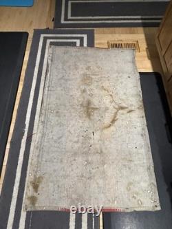 Vintage Original MOBILOIL FILPRUF Bottle Gargoyle Canvas Banner Oil Gas Sign