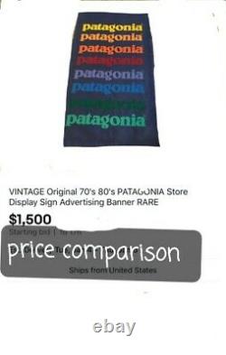 Vintage Original Patagonia Store Advertizing Display Sign