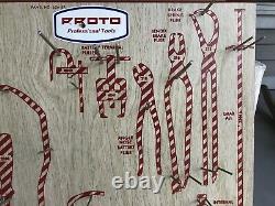 Vintage Original Proto Tool Store Display Board Rack Sign 65A-SP Plywood Pliers
