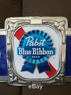 Vintage Pabst Blue Ribbon PBR Cold Beer STORE DISPLAY ADVERTISEMENT Sign 1960's