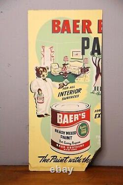 Vintage Paint Hardware store sign house paint spray cans etc store display bear