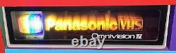Vintage Panasonic Omnivision VHS Light Up Store Display Box Sign LS-2 Very Rare