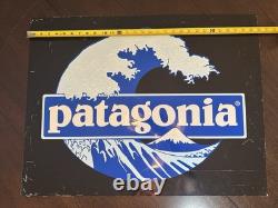 Vintage Patagonia Japanese Katsushika Hokusai Wave Store Display Sign Hawaii