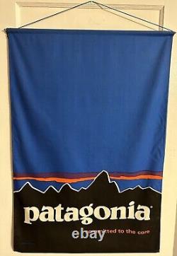 Vintage Patagonia Original Retail Hang Down Display Sign Flag Banner 26 X 35