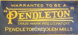 Vintage Pendleton Woolen Mills Display Advertisement Sign