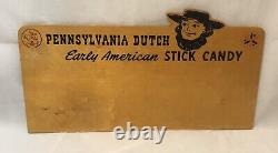 Vintage Pennsylvania Dutch Early American Stick Candy Wood Sign Display Amish