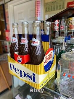 Vintage Pepsi Cola 6 Pack Carton BottCarrier Store Display 3D Sign Display HUGE