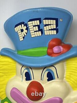 Vintage Peter Pez Clown Sign Store Display Rack Head Top & Bottom Feet Gradwohl