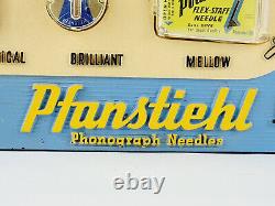 Vintage Pfanstiehl Phonograph Needles Store Sign+Samples Kirby Cogeshall Steinau