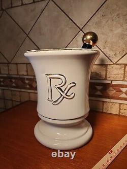 Vintage Pharmacy Apothecary Drug Store Giant Display Rx Mortar & Pestle RARE