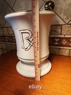 Vintage Pharmacy Apothecary Drug Store Giant Display Rx Mortar & Pestle RARE