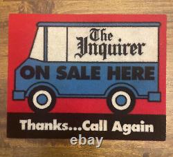 Vintage Philadelphia Inquirer Newspaper Advertising Carpet Counter Top Sign