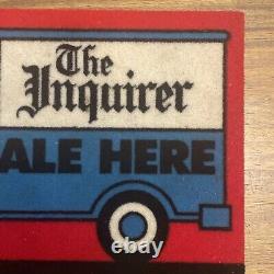 Vintage Philadelphia Inquirer Newspaper Advertising Carpet Counter Top Sign