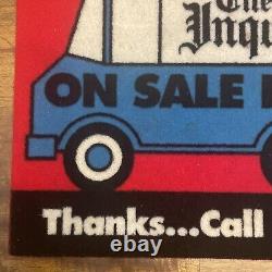 Vintage Philadelphia Inquirer Newspaper Advertising Carpet Counter Top Sign