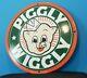 Vintage Piggly Wiggly Porcelain Gas General Store Grocery Market Display Sign