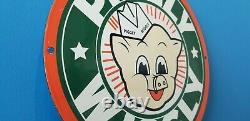 Vintage Piggly Wiggly Porcelain Gas General Store Grocery Market Display Sign