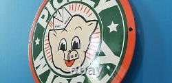 Vintage Piggly Wiggly Porcelain Gas General Store Grocery Market Display Sign