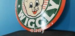 Vintage Piggly Wiggly Porcelain Gas General Store Grocery Market Display Sign