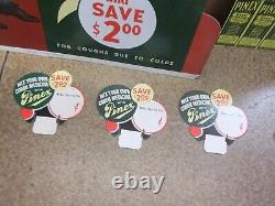 Vintage Pinex Cough Syrup Easel Back Cardboard Advertising Signs Group