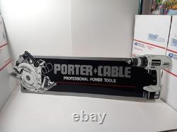Vintage Porter-Cable Metal Embossed Sign Hardware Display Advertising RARE Vintage Porter-Cable Metal Embossed Sign Hardware Display Advertising RARE