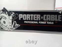 Vintage Porter-Cable Metal Embossed Sign Hardware Display Advertising RARE