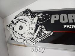 Vintage Porter-Cable Metal Embossed Sign Hardware Display Advertising RARE