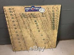 Vintage Proto Tools Store Display Panel 30 Sign Old Wrench Advertisement Board