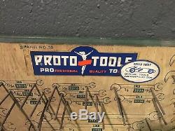 Vintage Proto Tools Store Display Panel 30 Sign Old Wrench Advertisement Board
