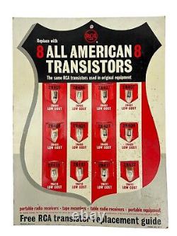 Vintage RCA All American Transistors ADVERTISING STORE DISPLAY Sign Art