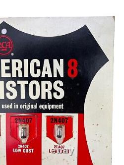 Vintage RCA All American Transistors ADVERTISING STORE DISPLAY Sign Art