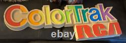 Vintage RCA Retail store Plastic display sign Color Trak 70's 80's Retro TV