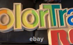 Vintage RCA Retail store Plastic display sign Color Trak 70's 80's Retro TV