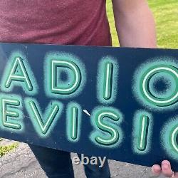 Vintage RCA Victor Radios Television Advertising Store Display Sign Wood