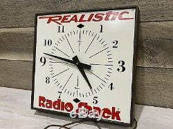 Vintage RadioShack Store Display Advertising Clock Sign Very Scarce