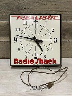 Vintage RadioShack Store Display Advertising Clock Sign Very Scarce