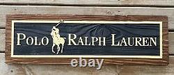 Vintage Ralph Lauren Polo Wood Display Store Sign 36 x 11 x 1.5 Board Pony