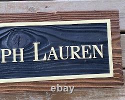 Vintage Ralph Lauren Polo Wood Display Store Sign 36 x 11 x 1.5 Board Pony