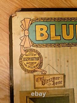 Vintage Rare 1920s Store Display Blue Jeans Never Wear Out Advertising Sign